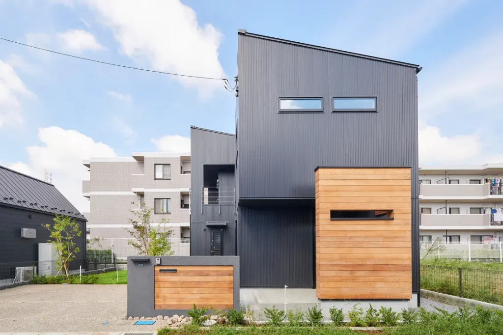 片流れ屋根のおしゃれな注文住宅外観