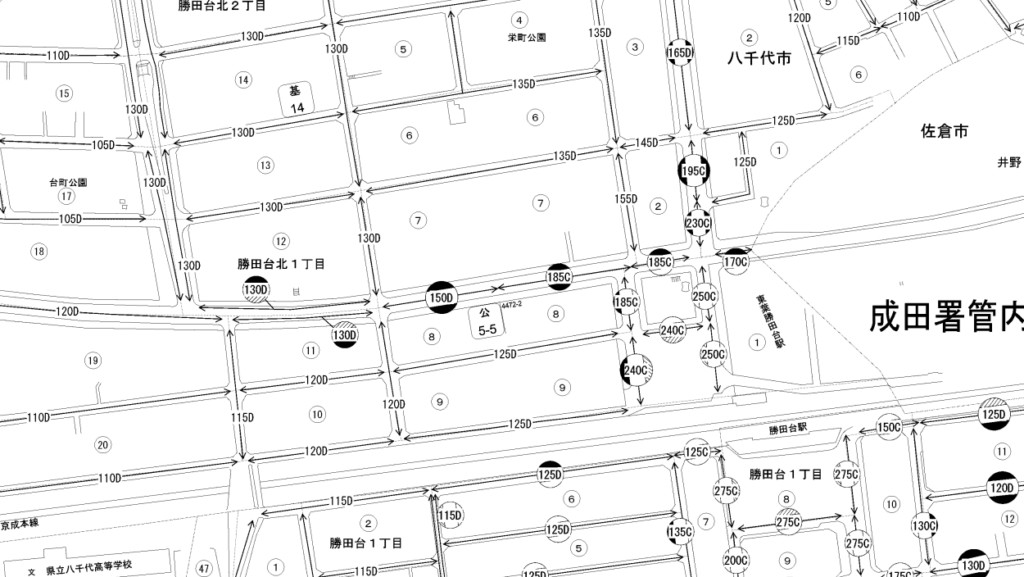 千葉県の路線価図