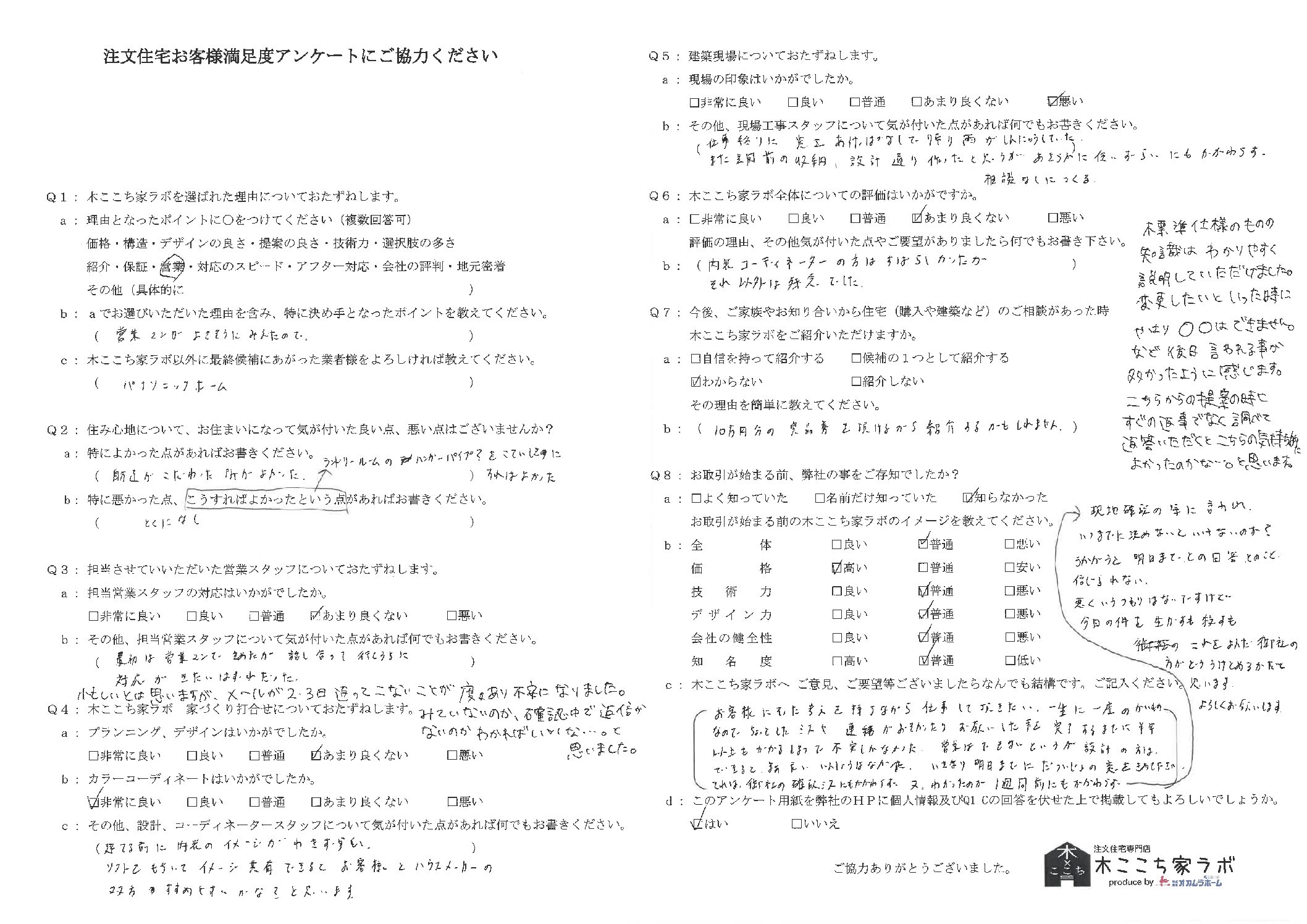 お客様の声アンケート95