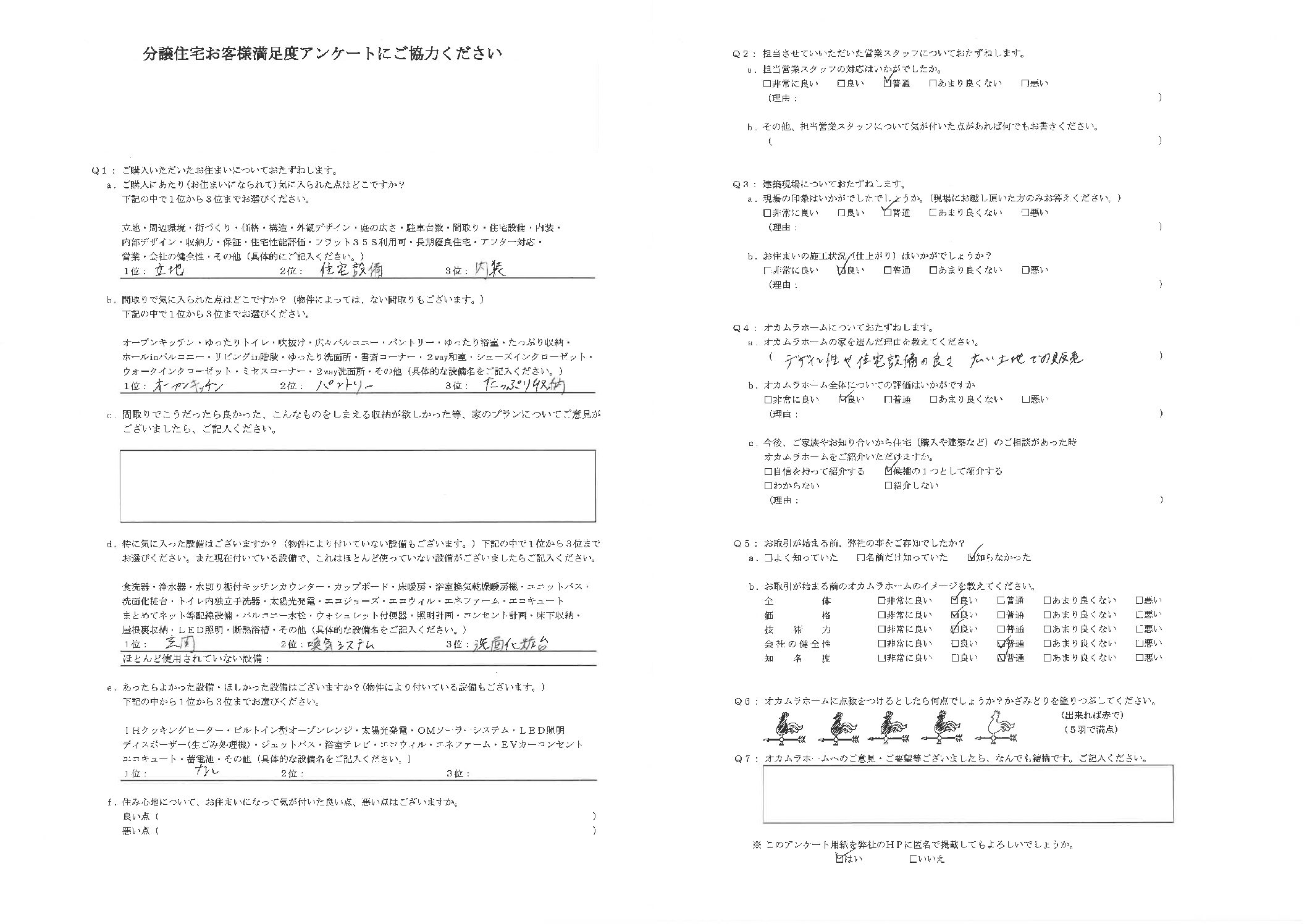 お客様の声アンケート96