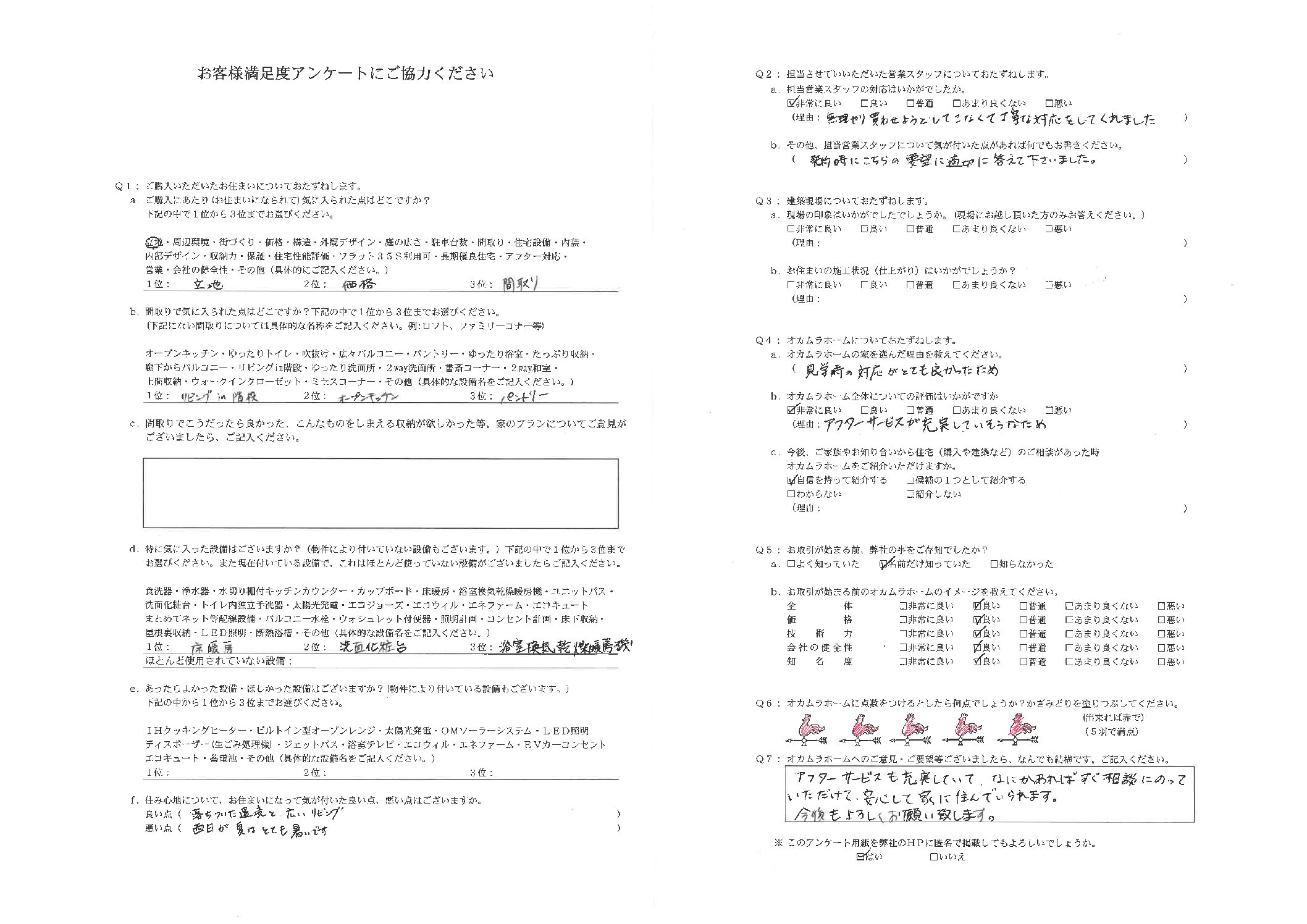 お客様の声アンケート97