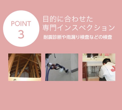 目的に合わせた専門インスペクション