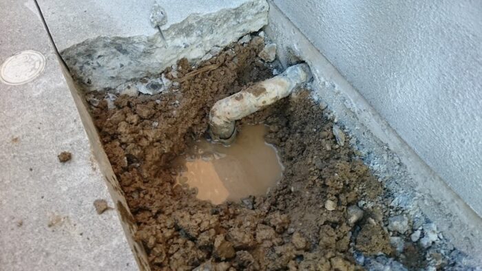 地中水道管の水漏れ